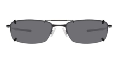 Clip-on sunglasses for Oakley OX3102 with a Spring bridge and Gray | Polarized | 14% Light Transmission lenses