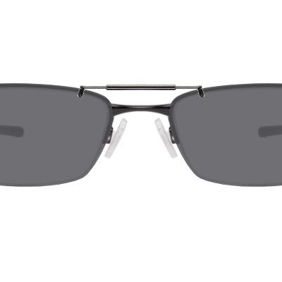 Clip-on sunglasses for Oakley OX3102 with a Spring bridge and Gray | Polarized | 14% Light Transmission lenses