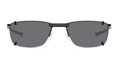 Clip-on sunglasses for Oakley OX3218 with a Magnetic bridge and Gray | Polarized | 14% Light Transmission lenses