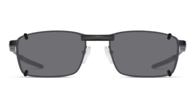 Clip-on sunglasses for Oakley OX3227 with a Magnetic bridge and Gray | Polarized | 14% Light Transmission lenses