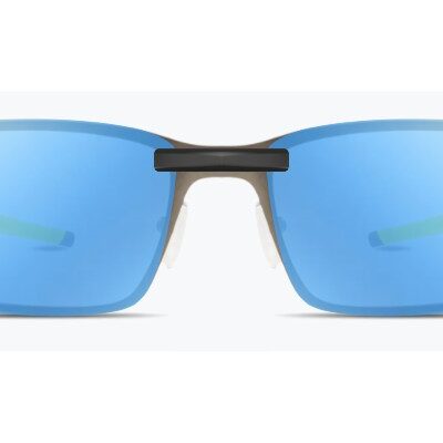 Clip-on sunglasses for Oakley OX3232 with a Magnetic bridge and Blue Mirror | Gray Base | Polarized | 13% Light Transmission lenses