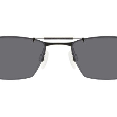 Clip-on sunglasses for Oakley OX5113 with a Spring bridge and Gray | Polarized | 14% Light Transmission lenses
