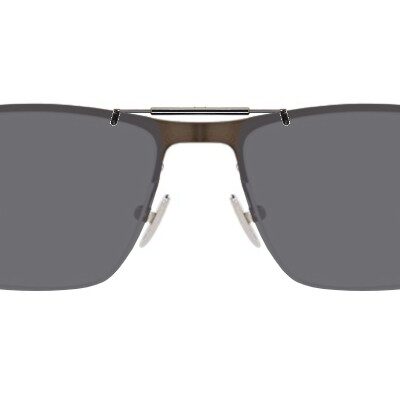 Clip-on sunglasses for Oakley OX5140 with a Spring bridge and Gray | Polarized | 14% Light Transmission lenses