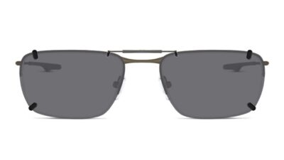 Clip-on sunglasses for Oakley OX5148 with a Spring bridge and Gray | Polarized | 14% Light Transmission lenses