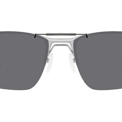 Clip-on sunglasses for Oakley OX5152 with a Spring bridge and Gray | Polarized | 14% Light Transmission lenses