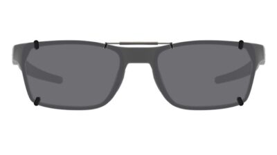 Clip-on sunglasses for Oakley OX8032 with a Spring bridge and Gray | Polarized | 14% Light Transmission lenses