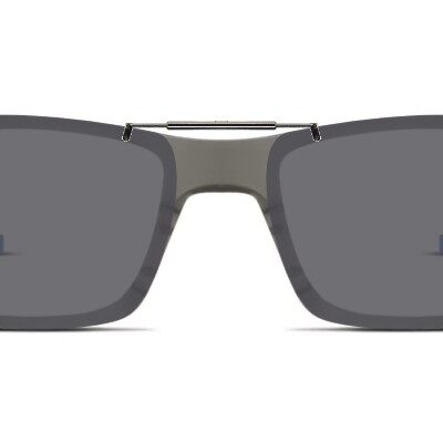 Clip-on sunglasses for Oakley OX8050 with a Spring bridge and Gray | Polarized | 14% Light Transmission lenses