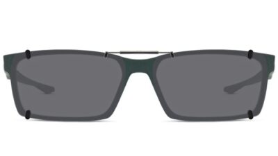 Clip-on sunglasses for Oakley OX8060 with a Spring bridge and Gray | Polarized | 14% Light Transmission lenses