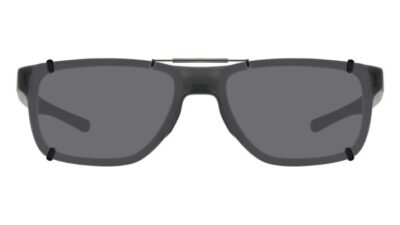 Clip-on sunglasses for Oakley OX8123 with a Spring bridge and Gray | Polarized | 14% Light Transmission lenses