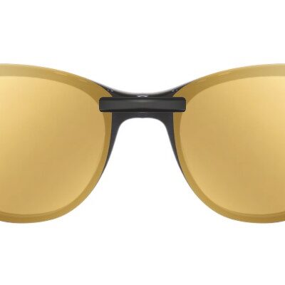 Clip-on sunglasses for Paul Smith Caxton PSOPO34 with a Magnetic bridge and Gold Mirror | Brown Base | Polarized | 11% Light Transmission lenses