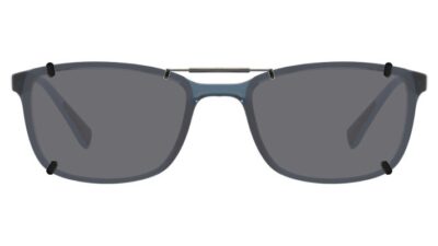 Clip-on sunglasses for Prada Model with a Spring bridge and Gray | Polarized | 14% Light Transmission lenses