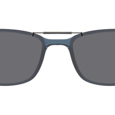 Clip-on sunglasses for Prada Model with a Spring bridge and Gray | Polarized | 14% Light Transmission lenses