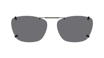 Clip-on sunglasses for prodesign Denmark Lash 1 with a Spring bridge and Gray | Polarized | 14% Light Transmission lenses