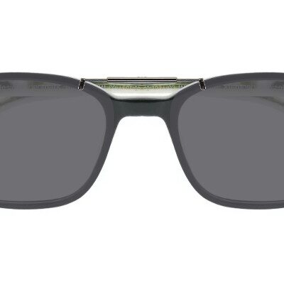 Clip-on sunglasses for prodesign Denmark Radiant 2 with a Spring bridge and Gray | Polarized | 14% Light Transmission lenses