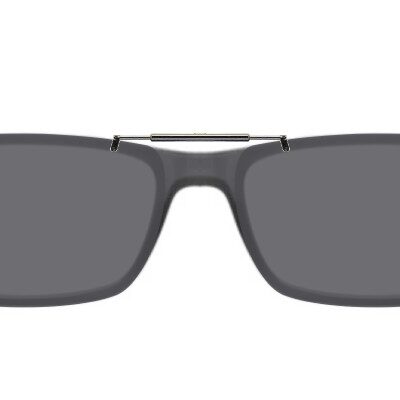 Clip-on sunglasses for Ralph Lauren RL 6128 with a Spring bridge and Gray | Polarized | 14% Light Transmission lenses
