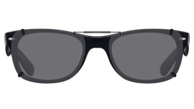 Clip-on sunglasses for Ray-Ban RB2132 with a Spring bridge and Gray | Polarized | 14% Light Transmission lenses