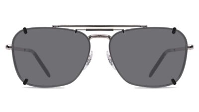 Clip-on sunglasses for Ray-Ban RB3636V with a Spring bridge and Gray | Polarized | 14% Light Transmission lenses