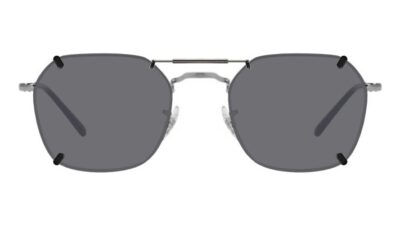 Clip-on sunglasses for Ray-Ban RB3694V with a Spring bridge and Gray | Polarized | 14% Light Transmission lenses