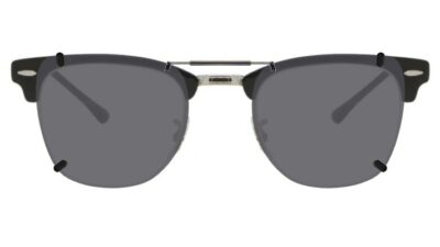 Clip-on sunglasses for Ray-Ban RB3716 with a Spring bridge and Gray | Polarized | 14% Light Transmission lenses