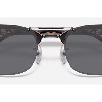 Clip-on sunglasses for Ray-Ban RB3916 with a Spring bridge and Gray | Polarized | 14% Light Transmission lenses