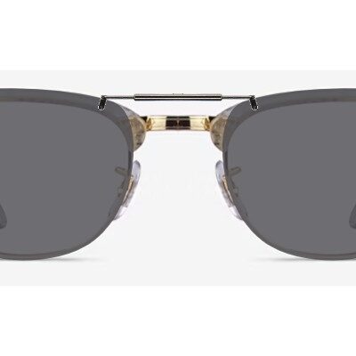 Clip-on sunglasses for Ray-Ban RB5154 with a Spring bridge and Gray | Polarized | 14% Light Transmission lenses
