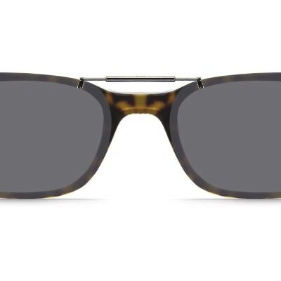 Clip-on sunglasses for Ray-Ban RB5286 with a Spring bridge and Gray | Polarized | 14% Light Transmission lenses
