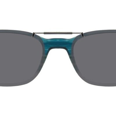 Clip-on sunglasses for Ray-Ban RB5375 with a Spring bridge and Gray | Polarized | 14% Light Transmission lenses