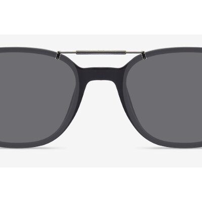 Clip-on sunglasses for Ray-Ban RB5393 with a Spring bridge and Gray | Polarized | 14% Light Transmission lenses