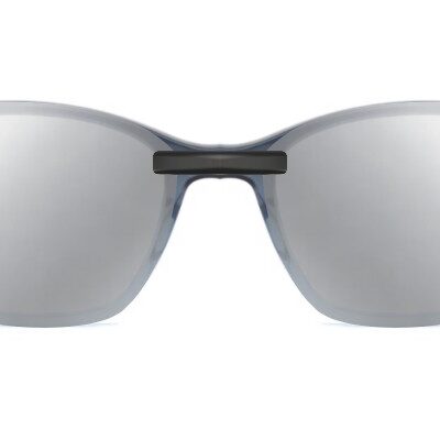 Clip-on sunglasses for Ray-Ban RB5422 with a Magnetic bridge and Silver Mirror | Gray Base | Polarized | 13% Light Transmission lenses