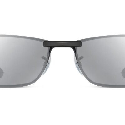 Clip-on sunglasses for Ray-Ban RB6238 with a Magnetic bridge and Silver Mirror | Gray Base | Polarized | 13% Light Transmission lenses