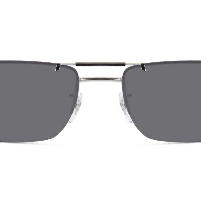 Clip-on sunglasses for Ray-Ban RB6285 with a Spring bridge and Gray | Polarized | 14% Light Transmission lenses