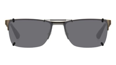 Clip-on sunglasses for Ray-Ban RB6335 with a Spring bridge and Gray | Polarized | 14% Light Transmission lenses