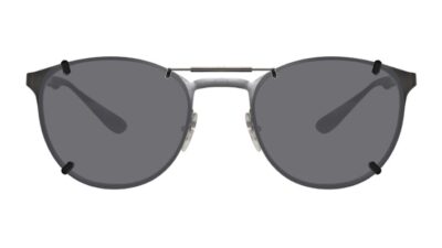 Clip-on sunglasses for Ray-Ban RB6355 with a Spring bridge and Gray | Polarized | 14% Light Transmission lenses