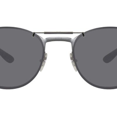 Clip-on sunglasses for Ray-Ban RB6355 with a Spring bridge and Gray | Polarized | 14% Light Transmission lenses