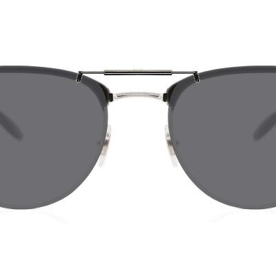 Clip-on sunglasses for Ray-Ban RB6396 with a Spring bridge and Gray | Polarized | 14% Light Transmission lenses