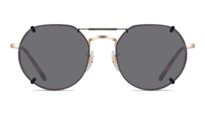 Clip-on sunglasses for Ray-Ban RB6465 with a Spring bridge and Gray | Polarized | 14% Light Transmission lenses