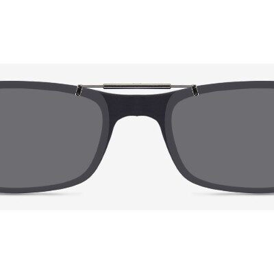 Clip-on sunglasses for Ray-Ban RB7017 with a Spring bridge and Gray | Polarized | 14% Light Transmission lenses
