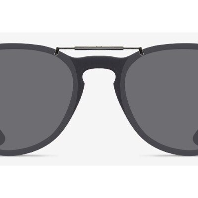 Clip-on sunglasses for Ray-Ban RB7046 with a Spring bridge and Gray | Polarized | 14% Light Transmission lenses
