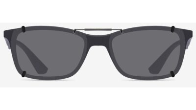 Clip-on sunglasses for Ray-Ban RB7047 with a Spring bridge and Gray | Polarized | 14% Light Transmission lenses