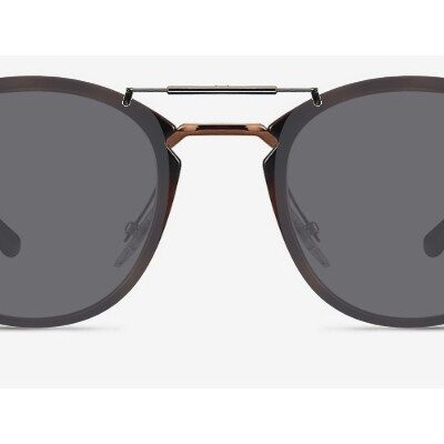 Clip-on sunglasses for Ray-Ban RB7140 with a Spring bridge and Gray | Polarized | 14% Light Transmission lenses