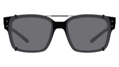 Clip-on sunglasses for Ray-Ban RB7256 with a Spring bridge and Gray | Polarized | 14% Light Transmission lenses