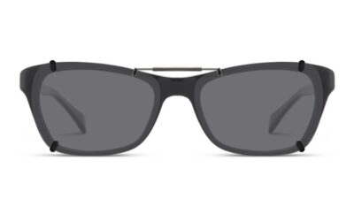 Clip-on sunglasses for Rayban RB 5298 with a Spring bridge and Gray | Polarized | 14% Light Transmission lenses