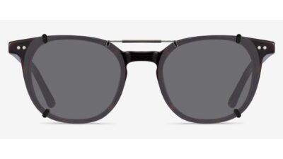 Clip-on sunglasses for RFLKT Auburn with a Spring bridge and Gray | Polarized | 14% Light Transmission lenses