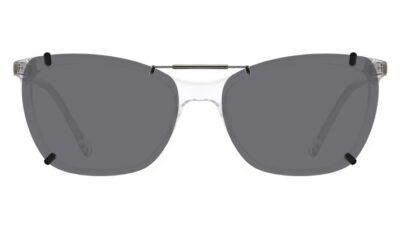 Clip-on sunglasses for Smart Staples WP20208 with a Spring bridge and Gray | Polarized | 14% Light Transmission lenses
