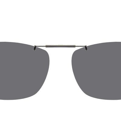 Clip-on sunglasses for Specsavers FLEXI 128 with a Spring bridge and Gray | Polarized | 14% Light Transmission lenses