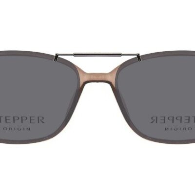 Clip-on sunglasses for Stepper SI-30231 with a Spring bridge and Gray | Polarized | 14% Light Transmission lenses