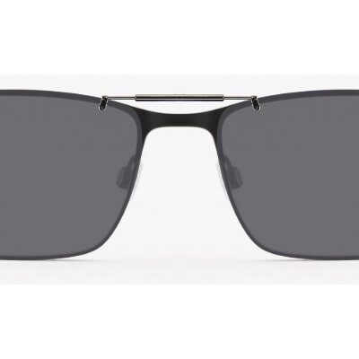 Clip-on sunglasses for SuperFlex SF-564 with a Spring bridge and Gray | Polarized | 14% Light Transmission lenses