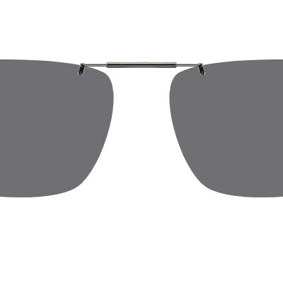 Clip-on sunglasses for Tom Davies TD390 with a Spring bridge and Gray | Polarized | 14% Light Transmission lenses