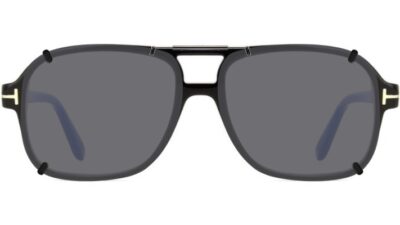 Clip-on sunglasses for Tom Ford FT6058-B with a Spring bridge and Gray | Polarized | 14% Light Transmission lenses