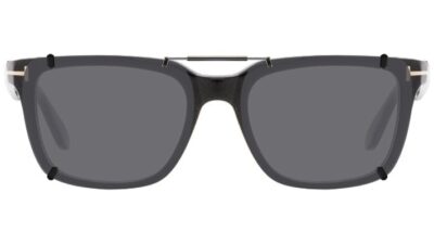 Clip-on sunglasses for Tom Ford TF5304 with a Spring bridge and Gray | Polarized | 14% Light Transmission lenses